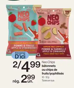 Avril Neo Chips bâtonnets ou chips de fruits lyophilisés offer