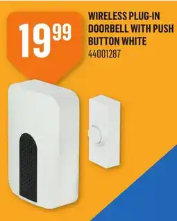 Canac Wireless Plug-In Doorbell with Push Button White offer