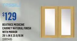 Canac Beatrice Medicine Cabinet Natural Finish with Mirror 29 1/2 in x 25 9/16 in offer