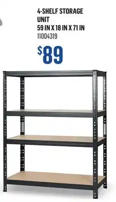 Canac 4-Shelf Storage Unit 59inx18inx71in offer