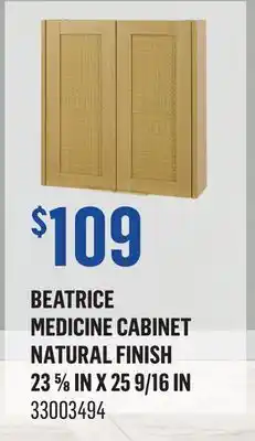 Canac Beatrice Medicine Cabinet Natural Finish 235/8inx259/16in offer