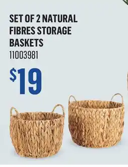Canac Set of 2 Natural Fibres Storage Baskets offer