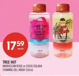 Shoppers Drug Mart Tree hut moroccan rose or coco colada foaming gel wash offer