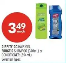 Shoppers Drug Mart Dippity-do hair gel, fructis shampoo or conditioner offer
