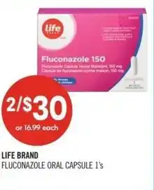 Shoppers Drug Mart Life brand fluconazole oral capsule offer