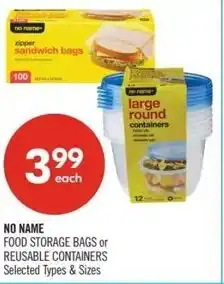 Shoppers Drug Mart No name food storage bags or reusable containers offer