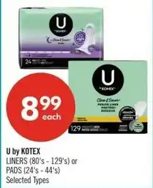 Shoppers Drug Mart U by Kotex offer
