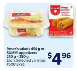 Walmart Reser's salads or SUMMI appetizers offer
