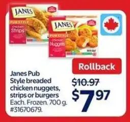 Walmart JANES PUB STYLE BREADED CHICKEN offer