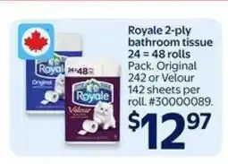 Walmart Royale 2-Ply Bathroom Tissue offer