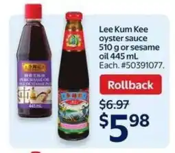 Walmart Lee Kum Kee Oyster Sauce or Sesame Oil offer