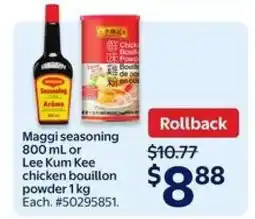 Walmart Maggi Seasoning 800 mL or Lee Kum Kee Chicken Bouillon Powder 1 kg offer