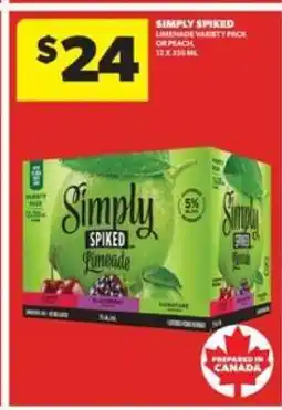 Real Canadian Liquorstore Simply Spiked Limeade Variety Pack or Peach offer