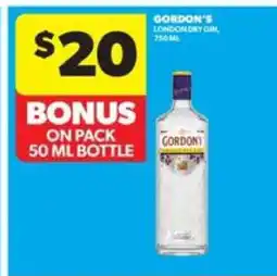 Real Canadian Liquorstore Gordon's London Dry Gin offer