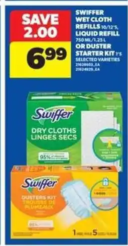 Real Canadian Superstore Swiffer Wet Cloth Refills or Duster Starter Kit offer