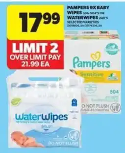 Real Canadian Superstore Pampers 9x Baby Wipes or WaterWipes offer
