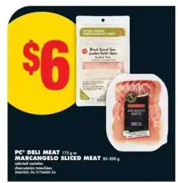 No Frills PC Deli Meat or Marcangelo Sliced Meat offer