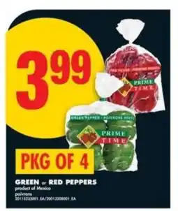 No Frills PKG OF 4 GREEN or RED PEPPERS offer