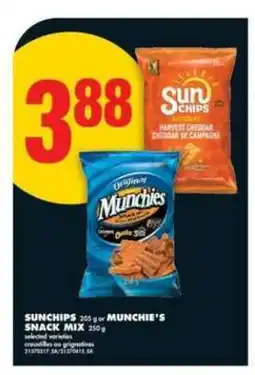 No Frills SUNCHIPS or MUNCHIE'S SNACK MIX offer