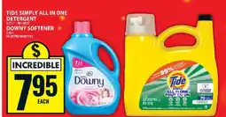 Food Basics Tide Simply All In One Detergent / Downy Softener offer