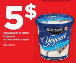 Maxi Chapman's Yogourt Glacé Vanille offer