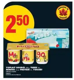 No Frills Yoplait Source, Tubes, Minigo, Protein Yogurt offer