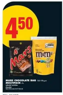 No Frills MARS CHOCOLATE BAG MULTIPACK 4's offer