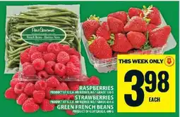 Food Basics Raspberries, Strawberries, Green French Beans offer