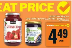 Food Basics Selection Jam / Life Smart Naturalia Fruit Spread offer