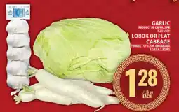 Food Basics Garlic, Lobok or Flat Cabbage offer