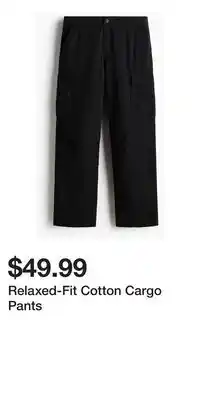 H&M Relaxed-Fit Cotton Cargo Pants offer