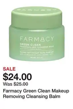Sephora Farmacy Green Clean Makeup Removing Cleansing Balm offer