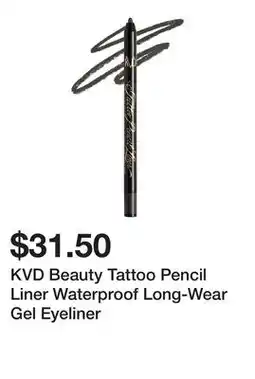 Sephora KVD Beauty Tattoo Pencil Liner Waterproof Long-Wear Gel Eyeliner offer