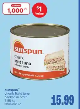 Wholesale Club CHUNK LIGHT TUNA PACKED IN BROTH offer