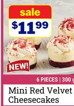 M & M Food Market Mini Red Velvet Cheesecakes offer