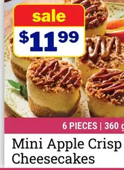 M & M Food Market Mini Apple Crisp Cheesecakes offer