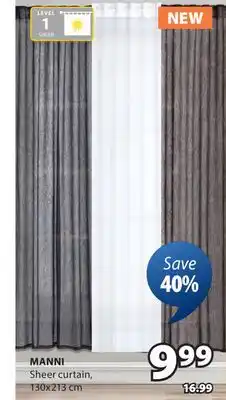 JYSK MANNI Sheer curtain offer