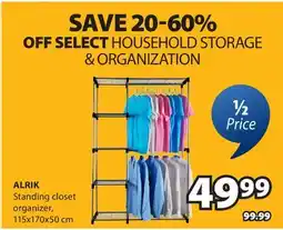 JYSK ALRIK Standing closet organizer offer