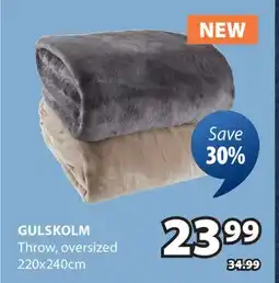 JYSK GULSKOLM Throw offer