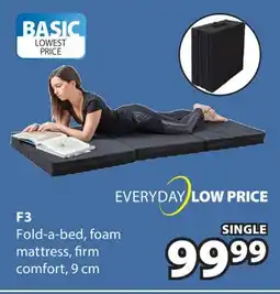 JYSK F3 Fold-a-bed, foam mattress, firm comfort, 9 cm offer