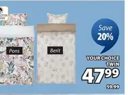 JYSK Twin Duvet Cover Set offer
