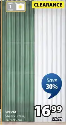 JYSK Spezia Sheer curtain offer
