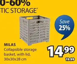JYSK MILAS Collapsible storage basket offer