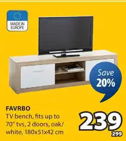 JYSK Favrbo TV bench offer
