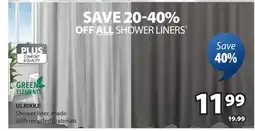 JYSK ULRIKKE Shower liner, made with recycled materials offer