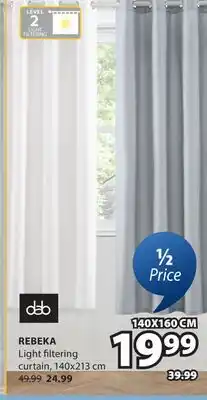 JYSK REBEKA Light filtering curtain offer