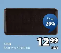 JYSK Scot Boot tray offer