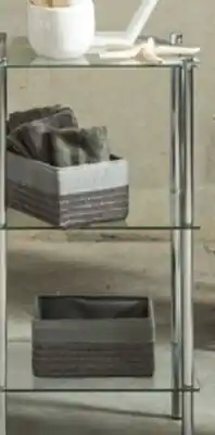 JYSK BENNY 3-tier corner glass shelf offer