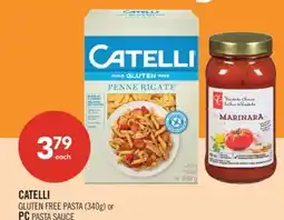 Shoppers Drug Mart CATELLI GLUTEN FREE PASTA (340g) or PC PASTA SAUCE offer