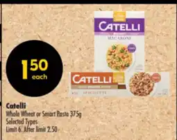 Shoppers Drug Mart Catelli Whole Wheat or Smart Pasta offer